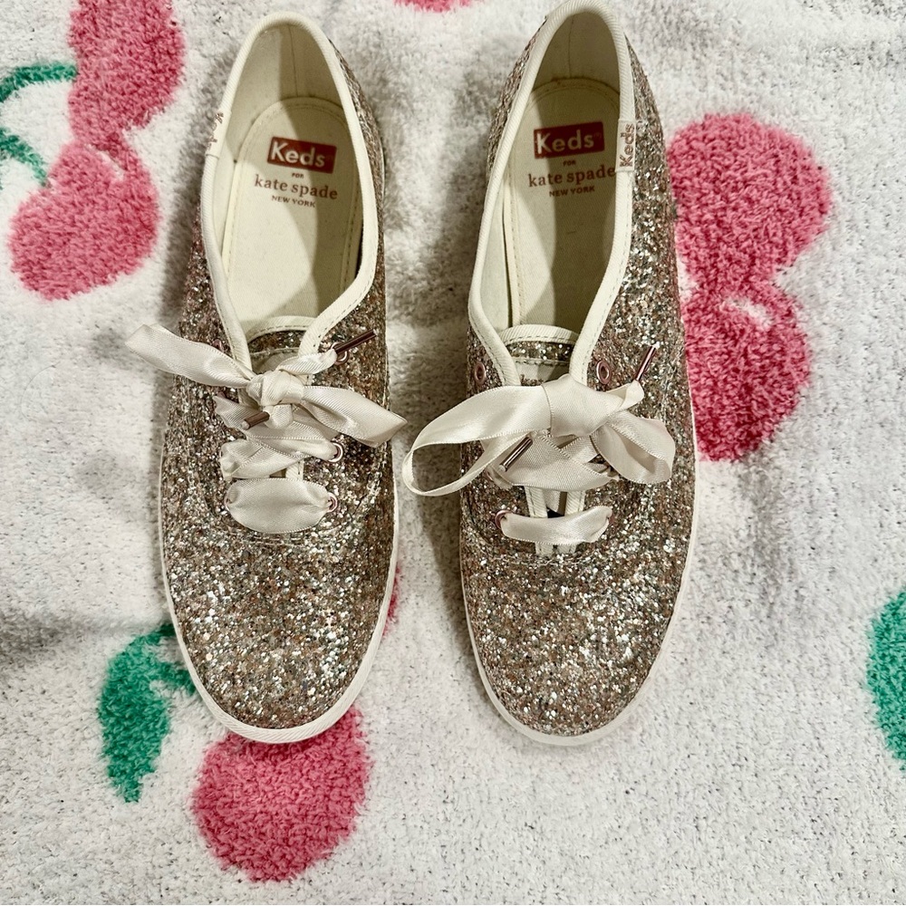 Keds Sparkling Glitter Sneakers with Satin Laces